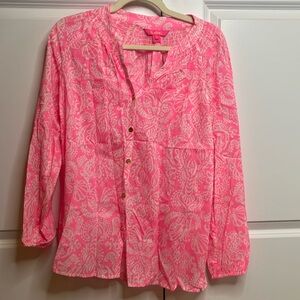 Lilly Pulitzer Pink Elsa Blouse Size Small
